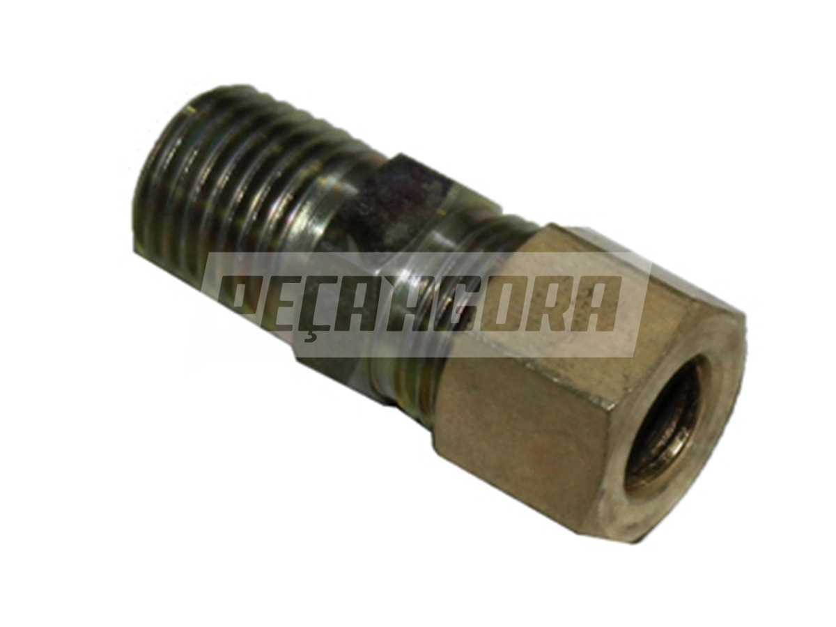 CONECTOR 1/4 NPT X 3/8 TUBO COM PORCA E ANILHA DIVERSOS (0056)