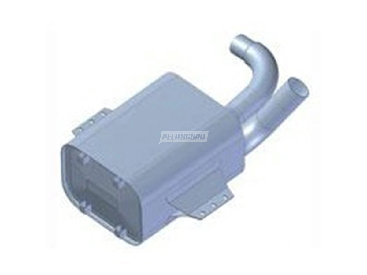 SILENCIOSO ESCAPAMENTO QUADRADO TUBO 75MM MB ATEGO 1315 1418 1518 1718 1723 1725