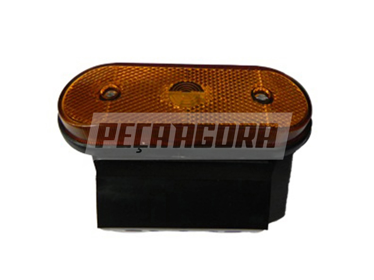 LANTERNA LATERAL AMARELA LED FACCHINI 2008 OVAL COM SUPORTE COM RABICHO (PL06081