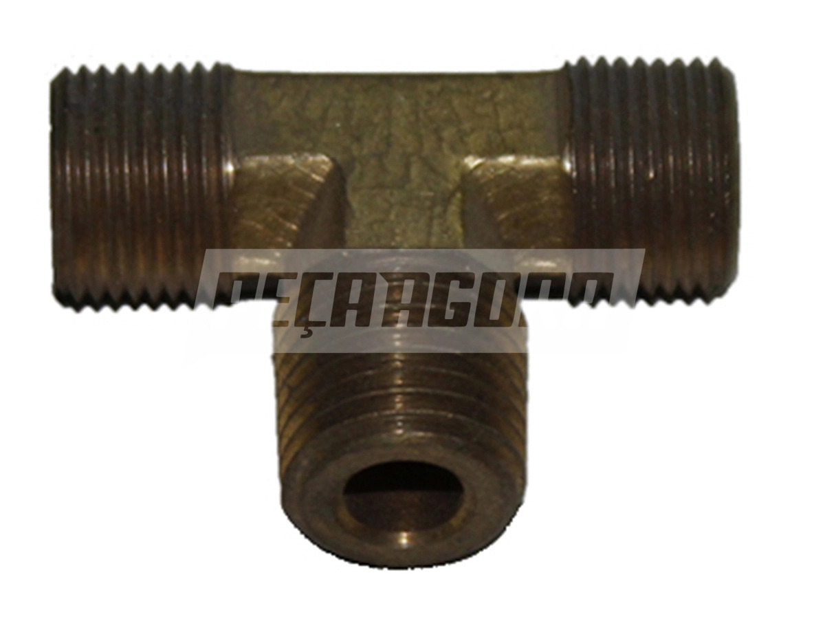 CONEXAO TEE CENTRAL 1/4 NPT X 3/8 TUBO . (0414,)