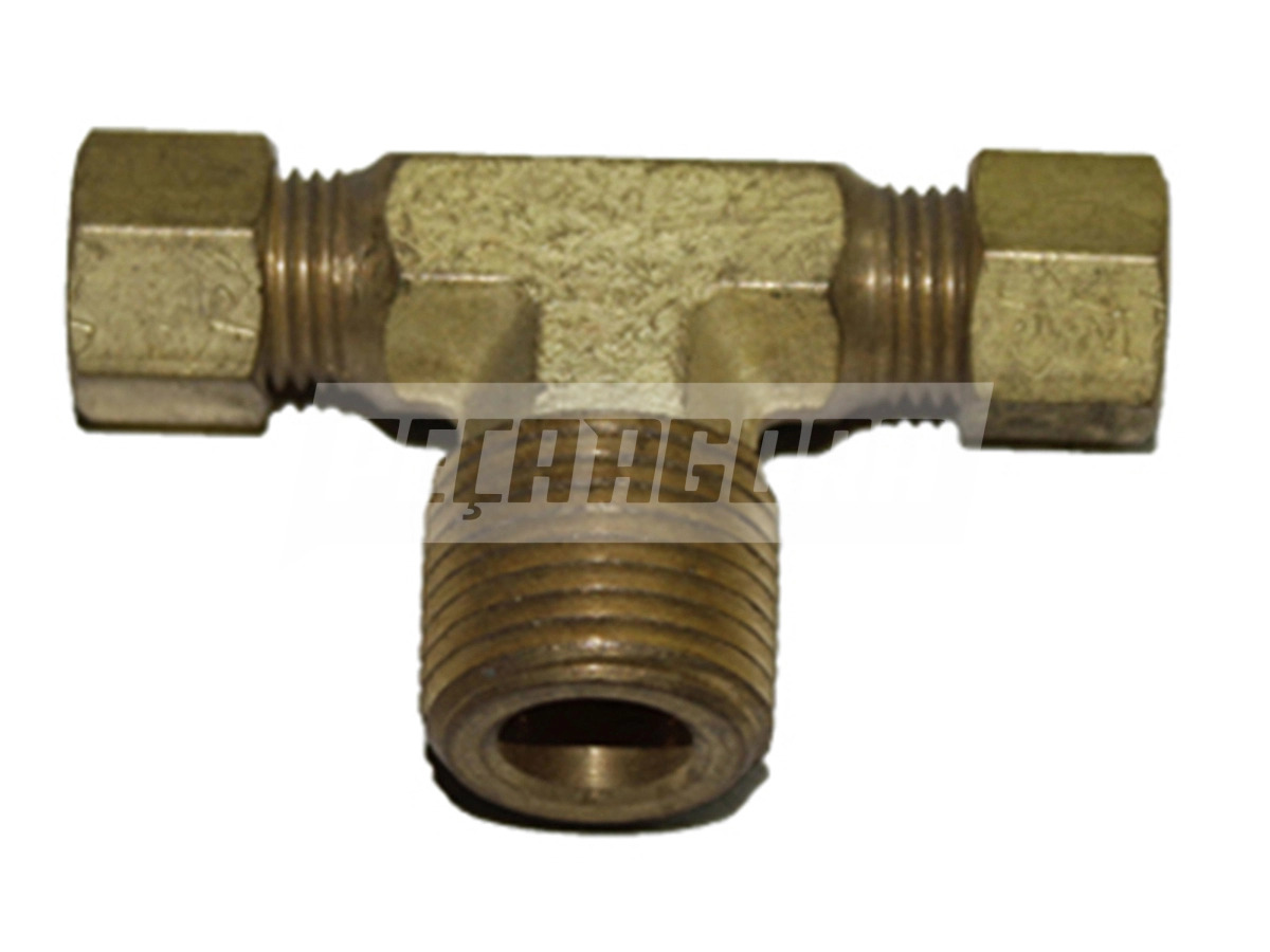 CONEXAO TEE CENTRAL 3/8 NPT X 1/4 TUBO . (VC1565)