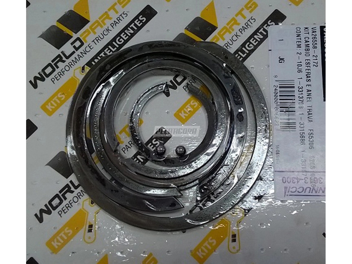 KIT CÂMBIO ESFERAS ANEL TRAVA EATON FS5306 6206 6306 VW FORD CARGO CONTEM: 2-10