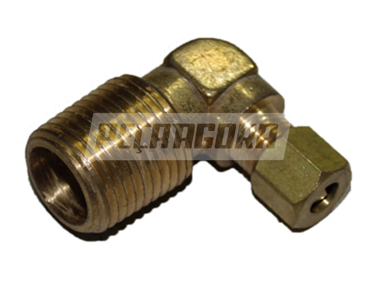 COTOVELO MACHO 1/2 NPT X 1/4 TUBO PORCA E ANILHA (0104)