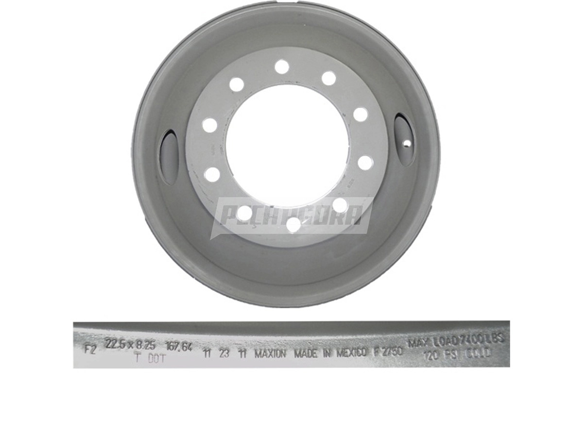 RODA ACO GMC F22 52750-215 GMC 17210 16210 RODA SEM CAMARA FUMAGALLI F22 52750-2