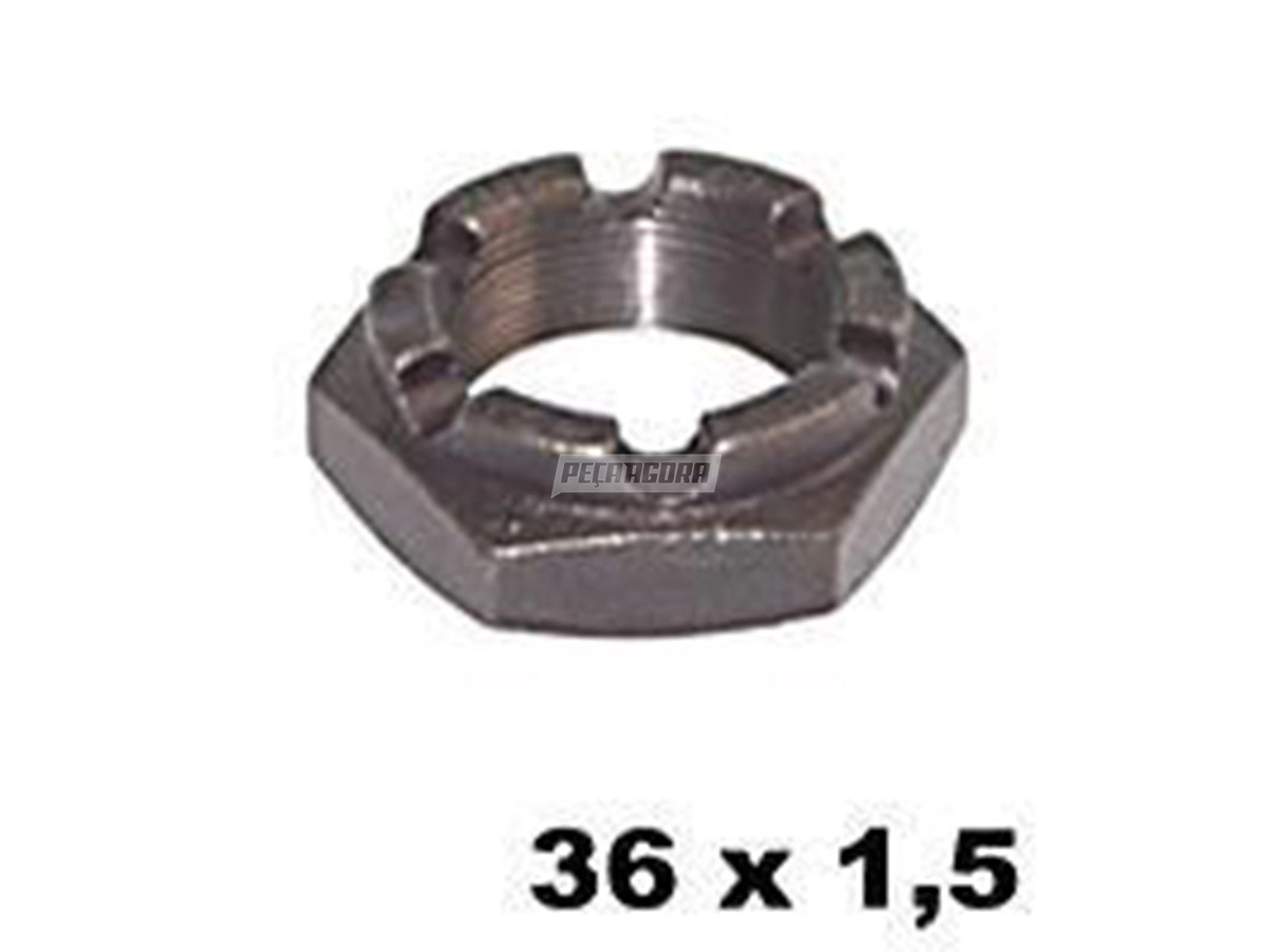 PORCA CASTELO SETOR DIRECAO 36MM MB 1113 1313 1513 2013 2213 (0009902555,)