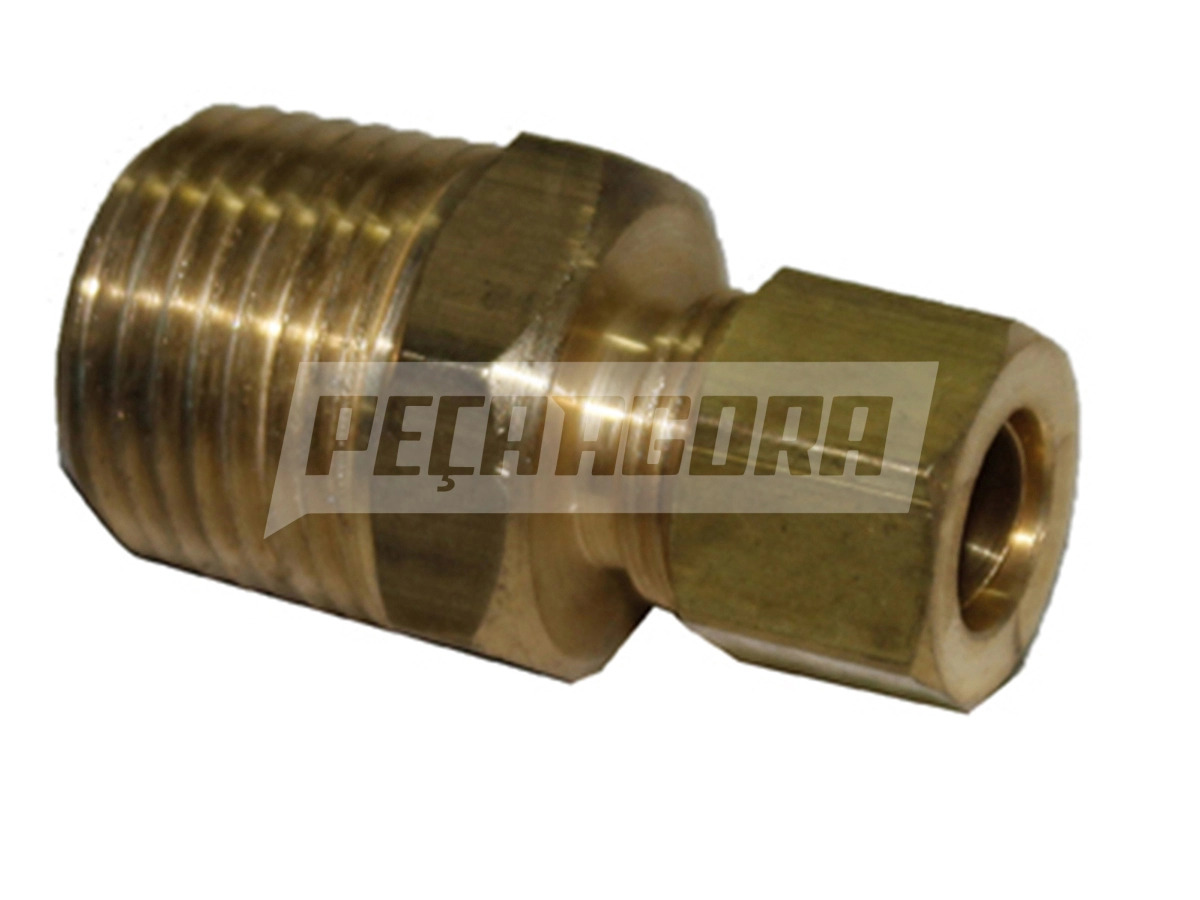 CONECTOR 1/2 NPT X 3/8 TUBO COM PORCA E ANILHA DIVERSOS (0058)