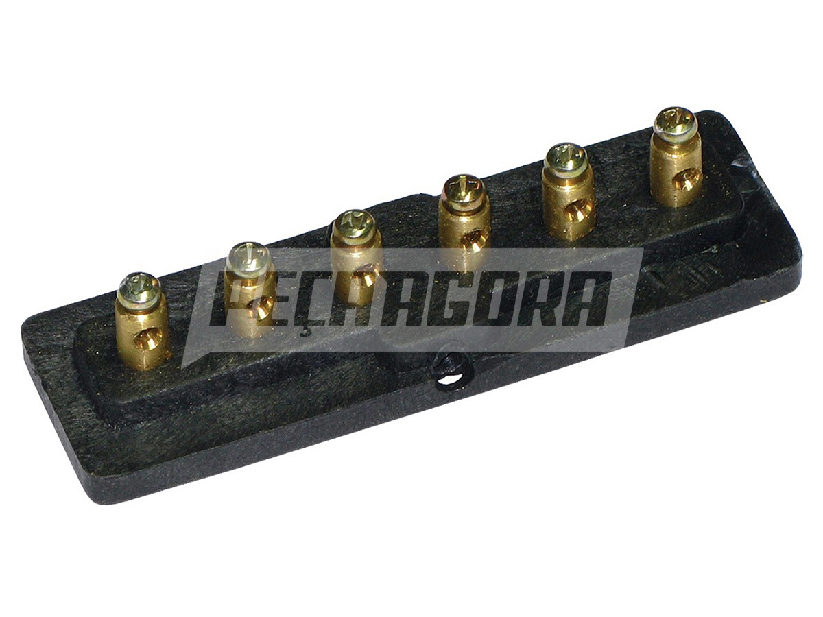 BAQUELITE TOMADA MACHO 6 POLOS RETANGULAR MATERIAL PLASTICO (VC550)