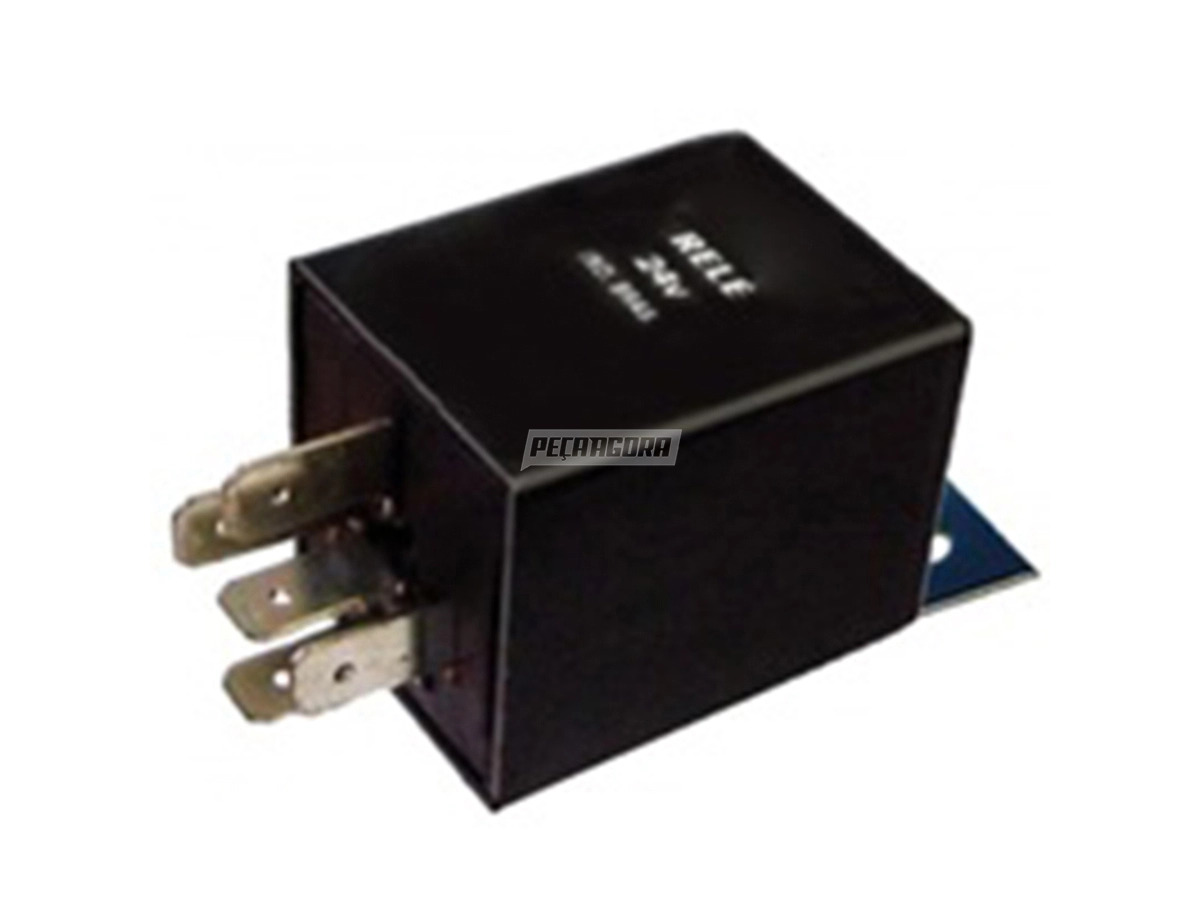 RELE TEMPORIZADOR PARADA MOTOR 24V MB TODOS 40MM FIXACAO CANTONEIRA 5 TERMINAIS 