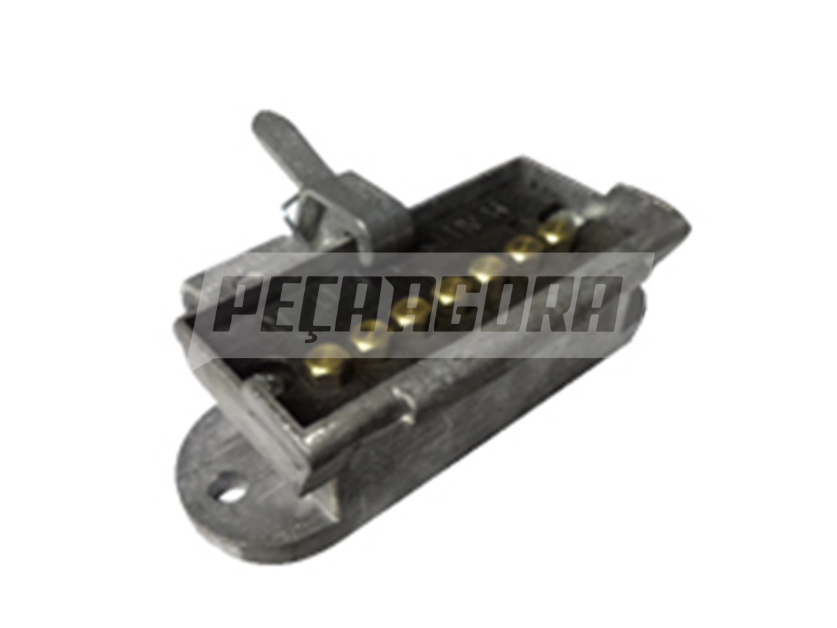 TOMADA ELETRICA FEMEA 7 POLOS RETANGULAR MATERIAL ALUMINIO (002102)