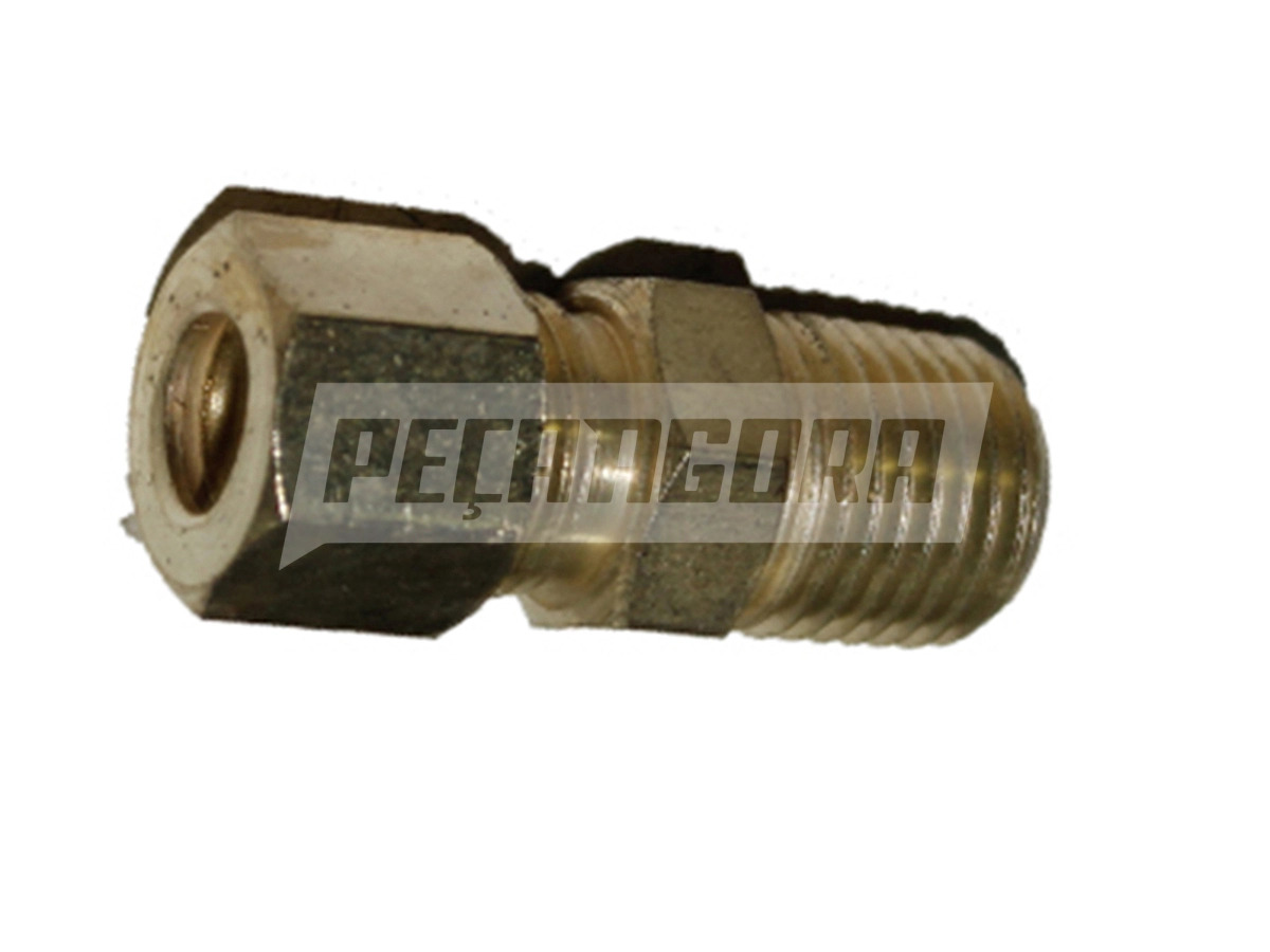 CONECTOR 1/4 NPT X 5/16 TUBO COM PORCA E ANILHA DIVERSOS (0052)