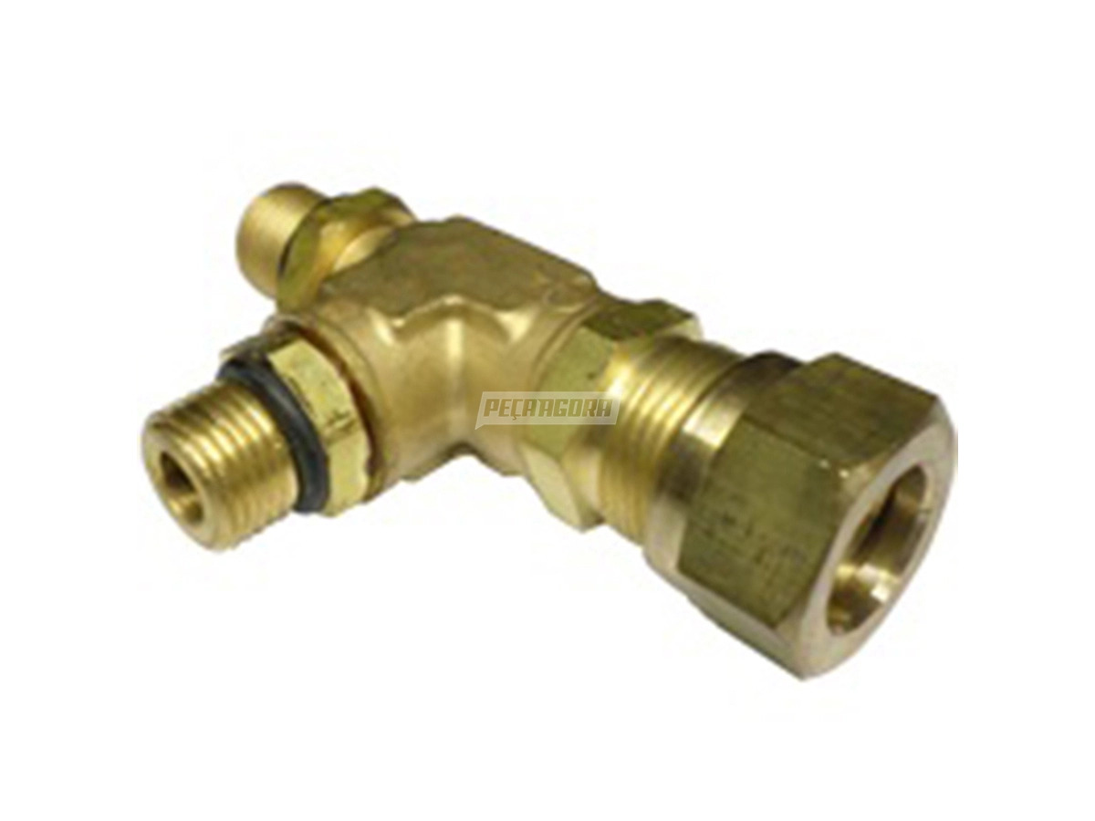 CONEXAO TEE LATERAL M16X1,5 X 16MM TUBO PORCA E ANILHA . (1336)