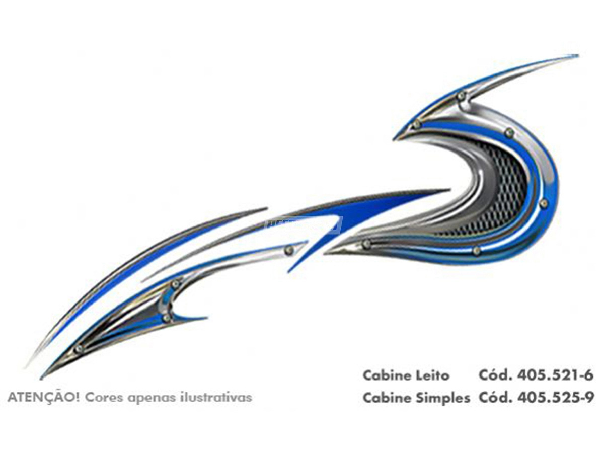 FAIXA DECORATIVA IMPACT CONSTELLATION AZUL VW CONSTELLATION CABINE LEITO ADESIVA