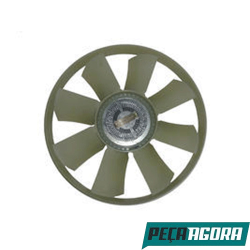 HELICE RADIADOR MOTOR COM ANEL VISCO 8 PAS MB MERCEDES BENZ 1723 2423 ATEGO 2425