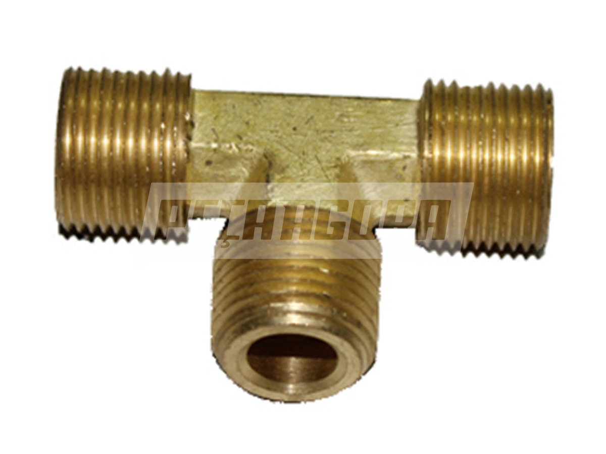 CONEXAO TEE CENTRAL 3/8 NPT X 1/2 TUBO . (0419)
