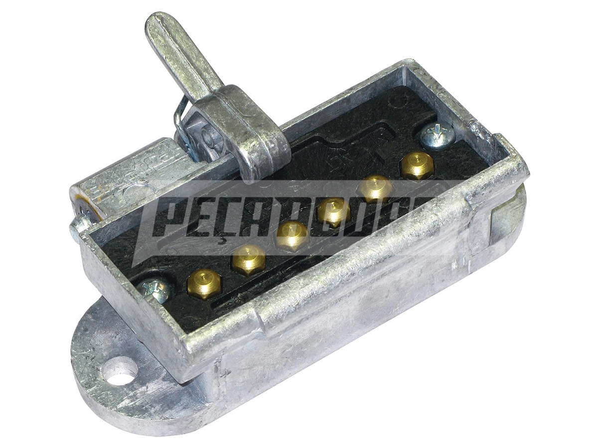 TOMADA ELETRICA FEMEA 6 POLOS RETANGULAR MATERIAL ALUMINIO (210100392,)