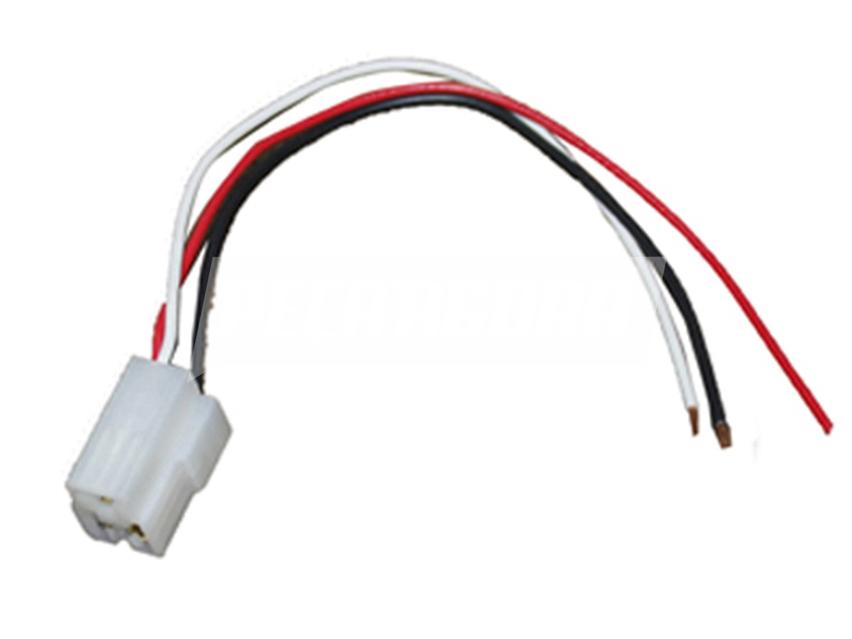 CHICOTE COM TERMINAL FEMEA E CONECTOR 2 POLOS COM FIO 200MM (060030)