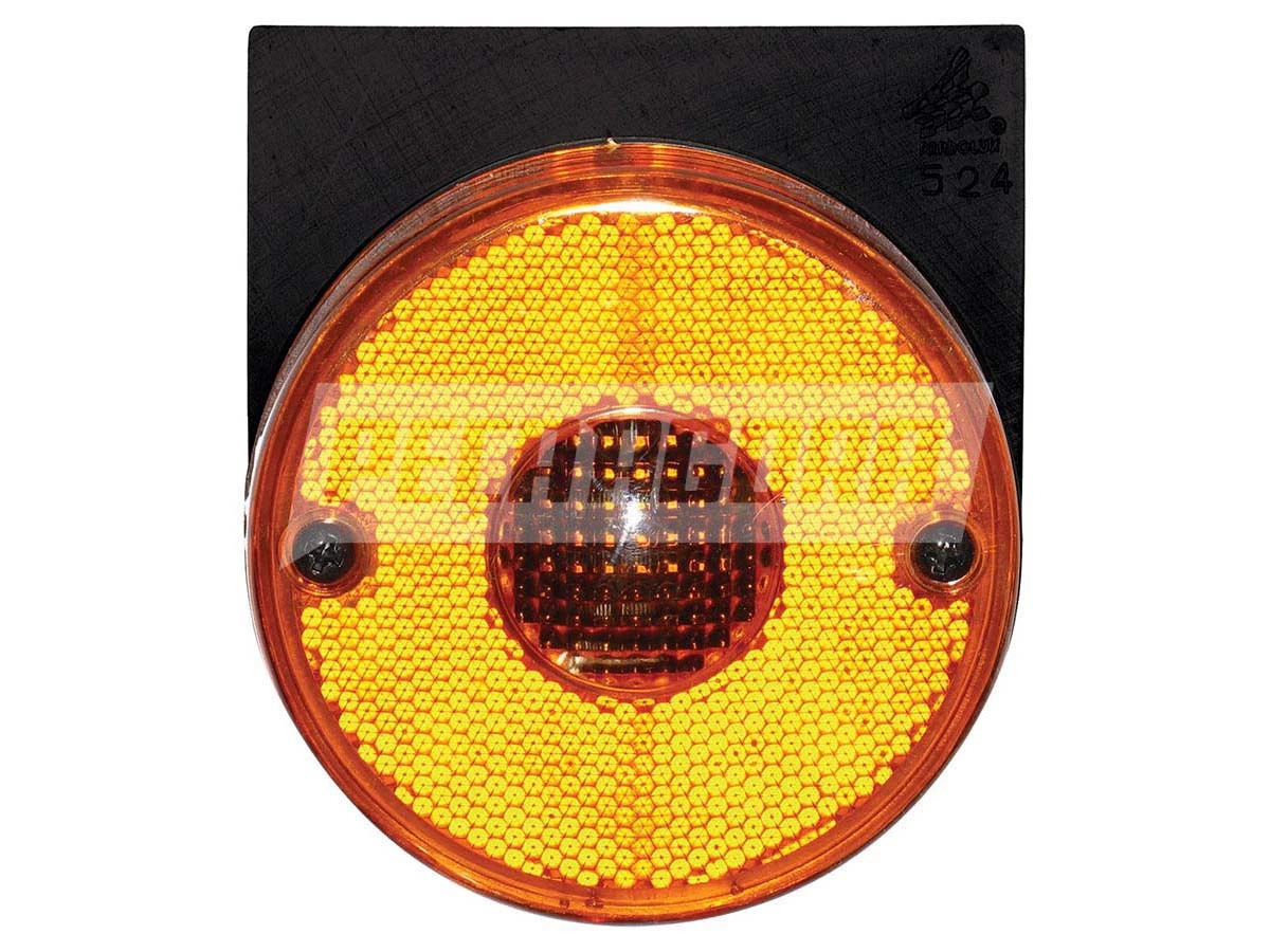 LANTERNA LUZ LATERAL AMARELA LARANJA RANDON 2000 COM SUPORTE COM SOQUETE CHICOTE