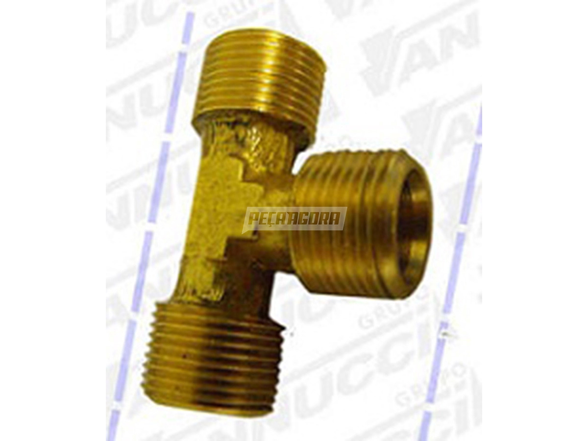 CONEXAO TEE UNIAO 6MM SEM PORCA E ANILHA (1369,)
