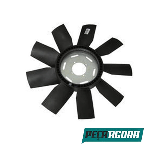 HELICE RADIADOR MOTOR 9 PAS PLASTICO 4 FUROS MB MERCEDES BENZ OM904LA 712 914 91